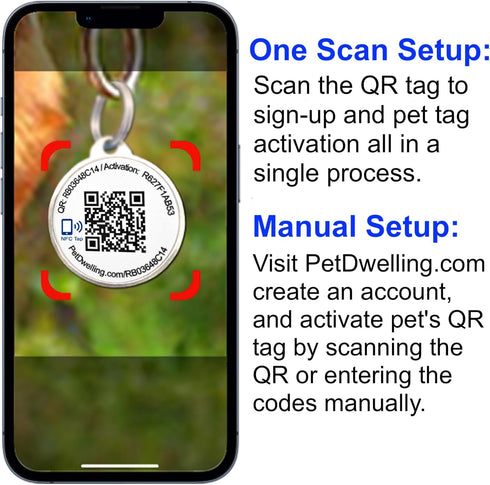 QR & NFC Pet Tag, Easy Scan Instant Location Alerts, Smart AI-Featured Pet Profile for Dogs (Black Paw)