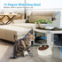 Tilted Angle Dog Bowl, 15° Slanted Stainless Steel Dog Cat Food Bowl with Elevated Detachable Melamine Stand, Medium