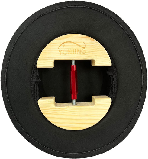 YUNJING Hat Stretcher, Wooden Adjustable Buckle, One Size Fits All from 6-1/2 to 9-1/2
