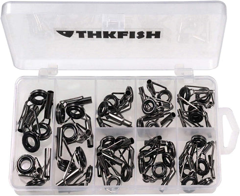 THKFISH Heavy Duty Saltwater Rod Tip Repair Kit, Stainless Steel Ceramics Fishing Rod Replacement Tips, 30pcs/40pcs