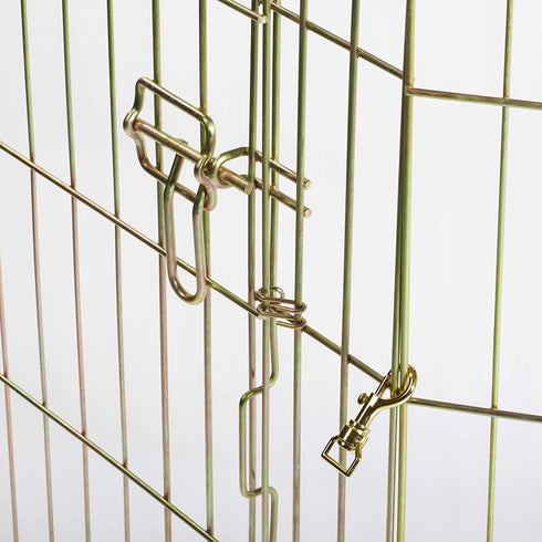 MidWest Homes for Pets Foldable Metal Dog Exercise Pen, 24'W x 36'H, Gold Zinc with Door