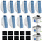 LUBERDUSH 20 Pack Replacement Cat Water Fountain Filters for 108oz/3.2L Stainless Steel Pet
