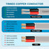 10 20FT 10 Gauge Marine Wire, AWG Tinned Copper Oxygen-Free Boat Cable Duplex, Waterproof & Corrosion Resistant