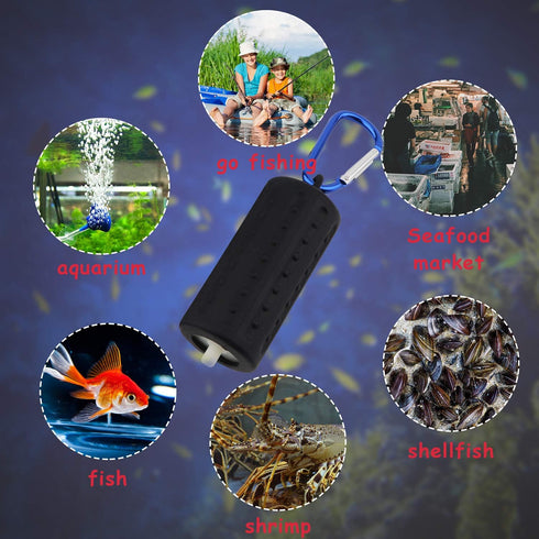USB Aquarium Air Pump, Ultra Durable & Quiet Nano Air Pump, Small Bubbler for Fish Tank with Air Stone and Silicone Tube