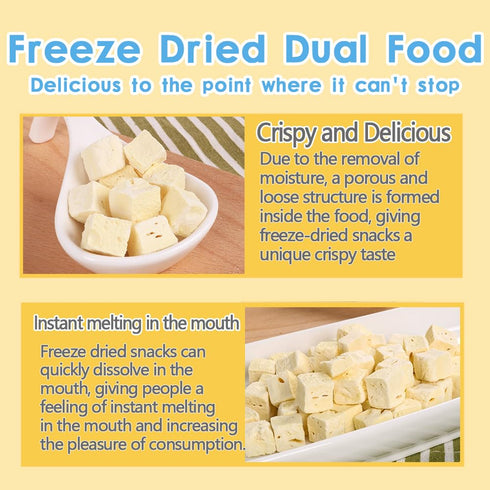 YJSLSQIYP 6 oz Freeze Dried Tofu Cubes, High Protein, Keto-Friendly, Vegan Meat Alternative