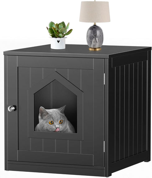 Cat Litter Box Enclosure Hidden Kitty Litter Box Furniture Indoor Cat Box Cabinet House Side Table Nightstand Washroom