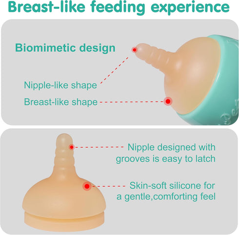 Silicone Puppy Feeding Bottles with Nipple and Syringes - Perfect for All Breeds