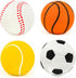 4 Pack 2.4" Sets CHIWAVA Squeak Latex Puppy Dog Toy Ball Sports Balls Fetch Interactive Toy for Small Dogs