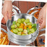 4pcs Set Happyyami Camping Pot Pan Stainless Steel Cookware Non-stick Surface Easy to Clean