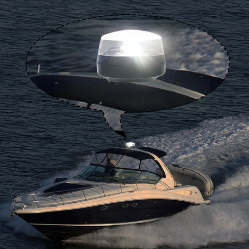LED Waketower 360 Degree White Boat Tower Light, Anchor Light, Bimini Light, DC 10-30V