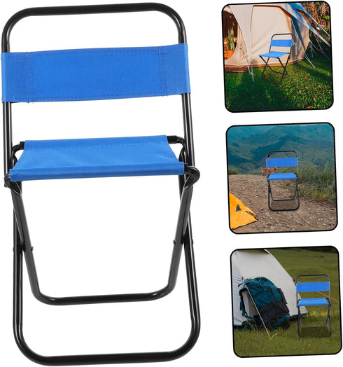 GANAZONO Foldable Outdoor Camping Chair Portable Fishing Stool Backrest Compact Lightweight Design for for Hiking
