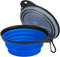 Stansport Collapsible Silicone Travel Bowls, 2 Pack in Grey and Blue, Large Size
