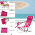 FUCIHOMA Backpack 4 330 lbs Set 1, 23"x21.7"x31.5", Beach Chair, Position Folding Reclining Lounge, Heavy Duty Steel