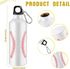 Yaomiao 12 Pcs Baseball Water Bottles, 17 oz Aluminum Tumbler, Leak Proof Sports Bottle for Kids