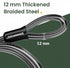 Titanker Bike Lock Cable, 12mm Thick Heavy Duty Steel Cable with Loops, Vinyl Coated Security Chain (4ft, 7ft, 15ft,
