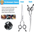 PURPLEBIRD 6.5 Inch Downward Curved Dog Grooming Scissors, Professional Safety Blunt Tip, Japanese Stainless Steel