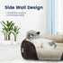 Miguel Washable Dog Bed with Removable Cushion, 30 Inch, Rectangle Bolster Cat Bed for Medium Small Dogs, Brown
