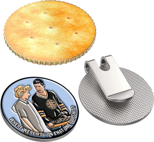 K9King Funny Gilmore Cracker Golf Ball Marker with Happy Caddy Bonus Golf Balls Marker - 3 Piece Set, Unique Durable