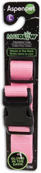 Petmate Glow-in-Dark Adjustable Collar, 1" x 16-26", Hot Pink