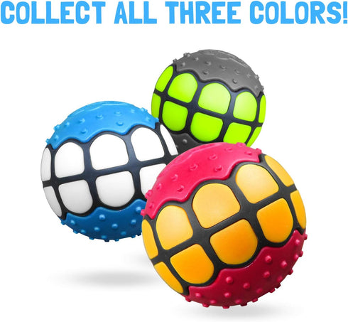 Squeaky Dog Balls Toys - Rubber Fetch Gifts for Large Medium Dogs (Pink Yellow)