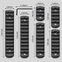 Single Picatinny Aluminum Accessory Rail Set, 3 5 7 9 11 13 Slots with 13 T-Nuts & Screws, Rounded Corner Wrench