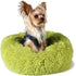 Extra Small Green Washable Dog Bed, 15 inches Donut Soft Pet Bed, Calming Anti-Anxiety Round for Pets up to 5 lbs.