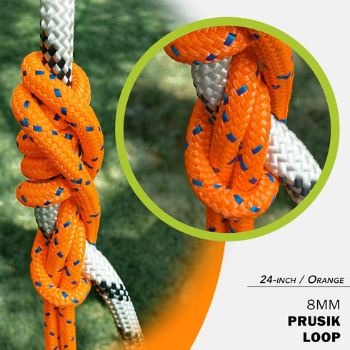 GM CLIMBING 8mm (5/16") Prusik Loop Pre-Sewn, 18 inches / 24 inches