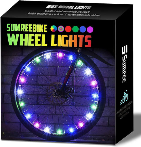 LED Bike Wheel Lights - 2-Tire Pack with Batteries Included, Bicycle Lights for Kids and Adults