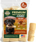 3 Pack 10 Inch Beef Cheek Rolls Extra Thick for Large Dogs