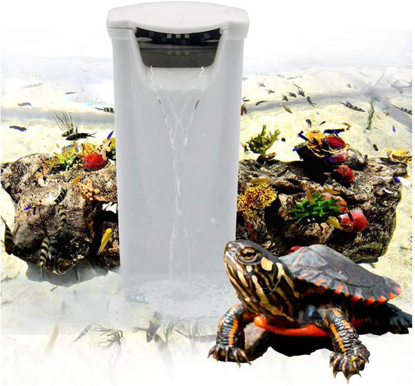 Waterfall Filter for Small Tank 1-15 Gallon, Aquarium Bio Media Filtration System for Fish, Reptiles, Amphibians