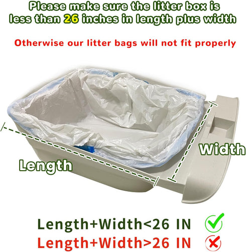 80 Count NeakasaM1 11 4 (80 Count) Litter Bags Compatible with and Pet Pivot Autoscooper Open-Top Self-Cleaning Cat