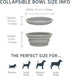 Hevea Collapsible Dog Bowl - 100% Natural Rubber, Ultra Portable Pocket Sized Water Travel Bowl (Cloudy Grey)