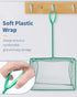 Pawfly Aquarium Fish Net, Square Net with Braided Metal Handle for Cleaning Fish Tanks and Ponds