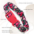 Girl Dog Collar with Red Flowers, Quick Release Buckle & Adjustable Comfy Pet Collar for Small Medium Large XL Dogs