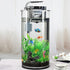 Fish Tank Accessories, 9pcs Green Decorations Plants and Cave Rock Decor Set for Aquarium, Plastic Plants for Fish Tank
