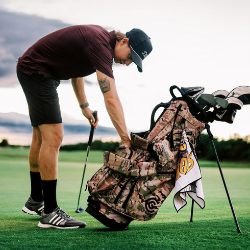RokFit Gym Towel - Multi-use Bold Graphic Towel with Carabiner Clip for Golf and Utility (Starve Your Distractions)