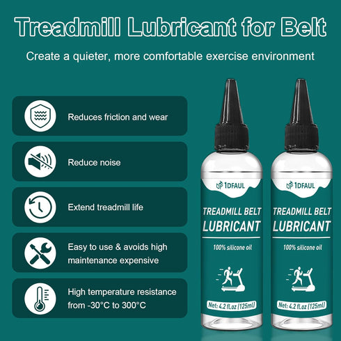 1DFAUL 250ml Treadmill Lubricant for Belt, Silicone Treadmill Oil Belt Lubricant High Temperature Resistance, Reduces