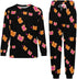 Generic Set Peanut Butter Jelly Heartbeat Men's Pajamas Long Sleeve Sleepwear Crew Neck Loungewear Tops And Bottom