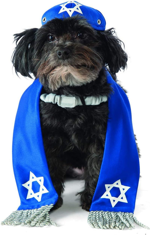 Rubie's Yarmulke and Tallis Costume for Pets, Medium/Large Size