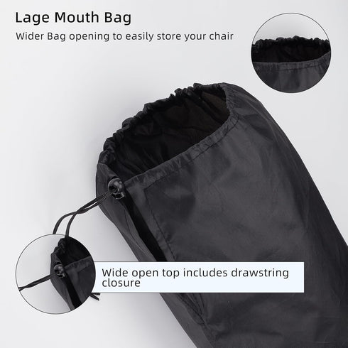 NICENEEDED Folding Camp Chair Replacement Bag for Camping Chairs, Portable Large Mouth Bag with Shoulder Strap, Chair