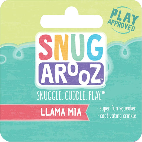 Health Extension SNUG AROOZ Cute Llama Mia Stuffed Animals for Dogs, Cool Puppy Toys, Tough & Durable Soft Squeaky for Chewers, for Pet - (10 inches, Rainbow)