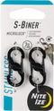Nite Ize S-Biner MicroLock Stainless Steel, Locking Dual Sided Gates, Keep Keys Secure with Carabiner Key Holder
