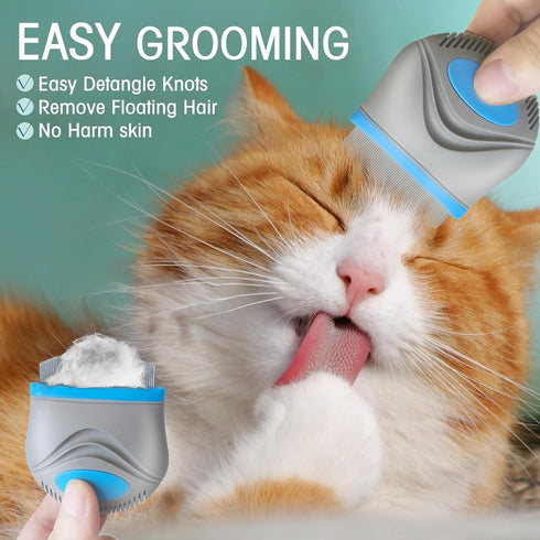 GMStahlei Face Comb for Dogs,Pet Grooming Combs with Rounded FineTeeth,Stainless Steel Tear Stain Remover for Dogs