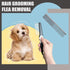 5PCS Set Grooming Kit for Dog,Puppy- Deshedding & Slicker Brush for Short-Haired Pets, Flea Comb and Grooming Comb Grey