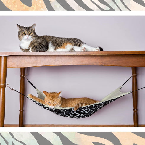 3 Pcs Reversible Pet Hammock, Soft Plush Hanging Bed for Cats, Guinea Pigs, and Other Small Animals (Dot)