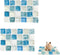 Crystal Hamster Cooling Pad, Scalable Quartz Glass Ice Crack Bed for Dwarf Hamster, Blue, M, 6 * 10cm