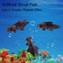 Zerodis Fish Decoration, Artificial Silicone Small Fish Design for Aquarium (Brown Goldfish)
