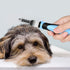 Flexzion Dogs Dematting Comb, Stainless Steel Blades Rakes for Matted Knotted Hair, Grooming Tool - Black & Blue