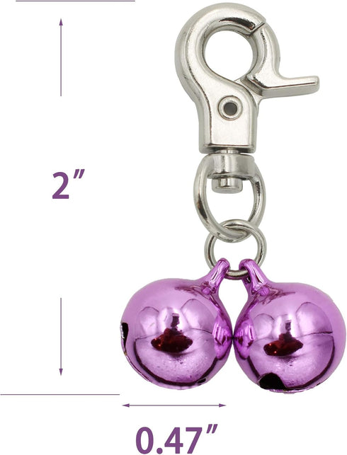 Bells for Dog Collars - 2 Pack Stainless Steel Bell Necklace for Dogs & Cats, Pet Pendant Accessories