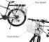 HOMEE Folding Rear Bike Basket - Wire Mesh Fold-Up Detachable Front Bag for Mountain Bike Accessories Cargo Rack
